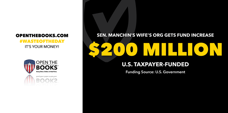 5_Sen._Manchins_Wifes_Org_Gets_Fund_Increase